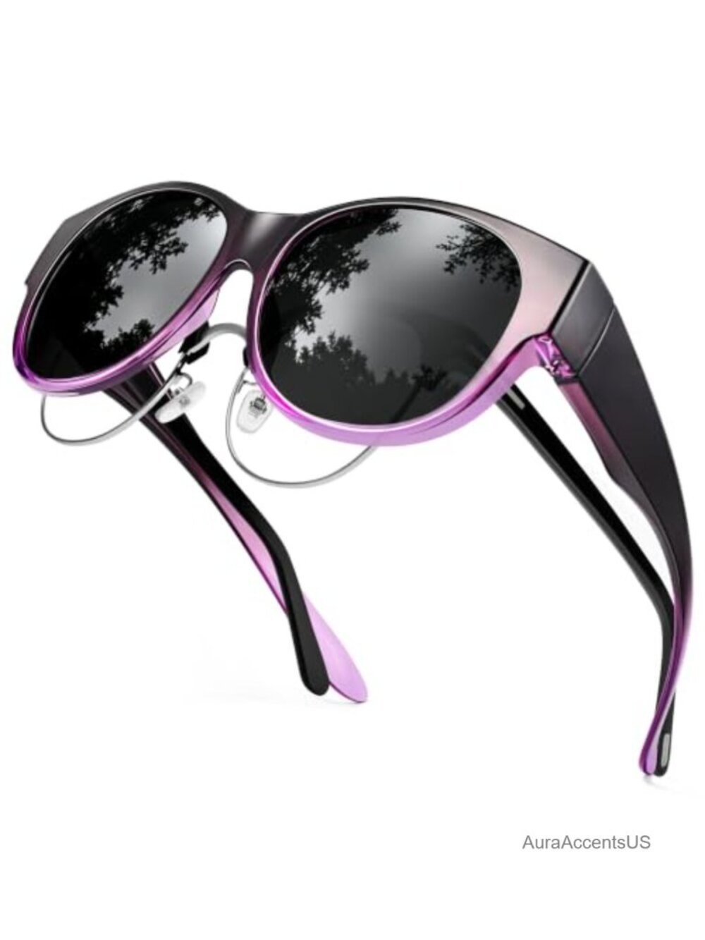 Polarized Fit Over Glasses Sunglasses UV400 Cat Eye TR90 TAC Women